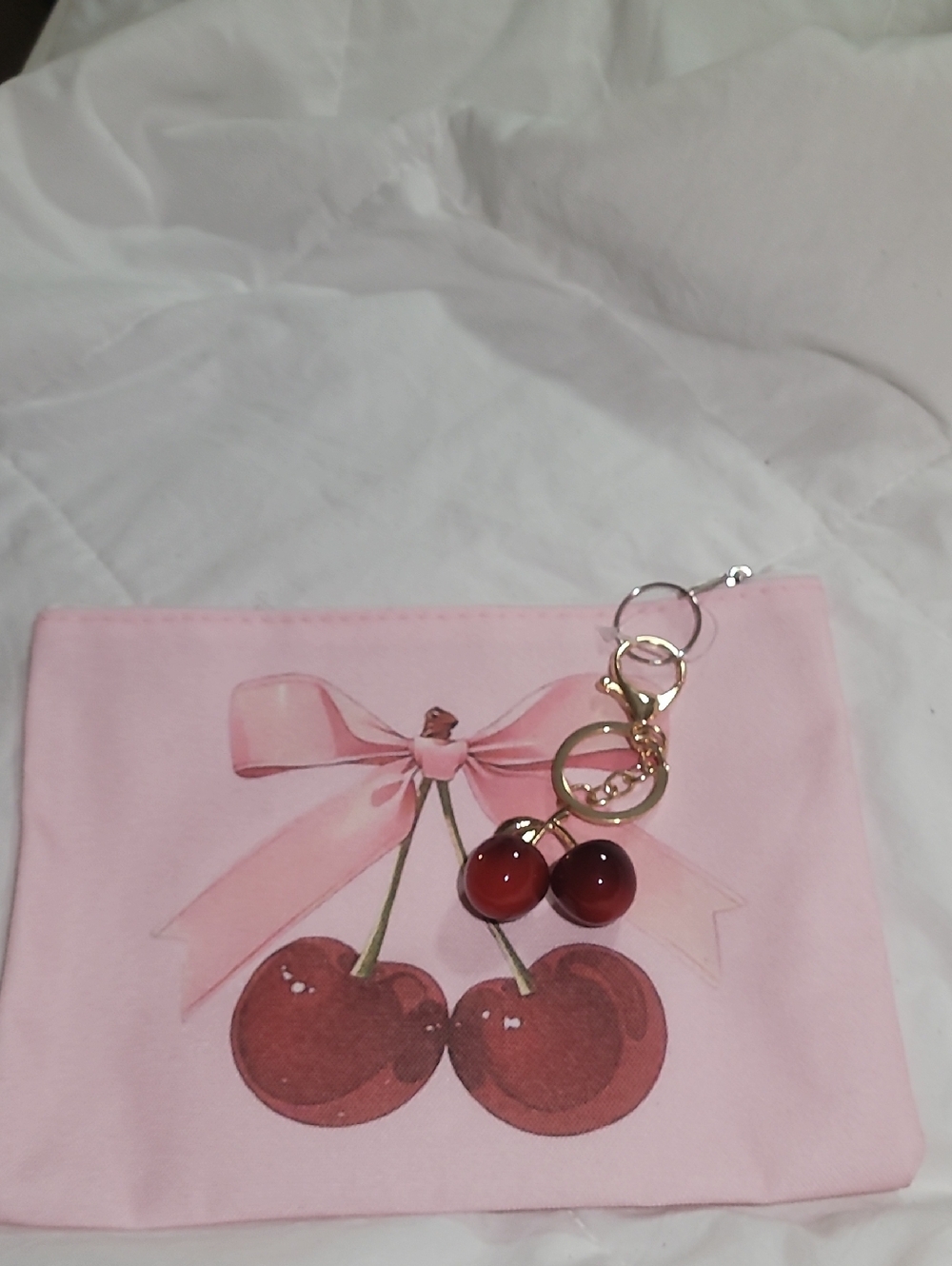 Cherry Makeup Bag W A Cherry bag Charm
